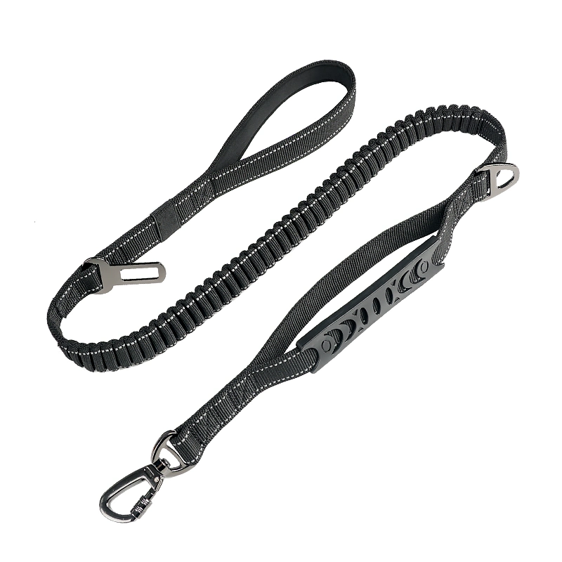 Petisland Pet Leash مقبض خطوة واحدة Dog Leads Reflective Wire نايلون كلب رماد