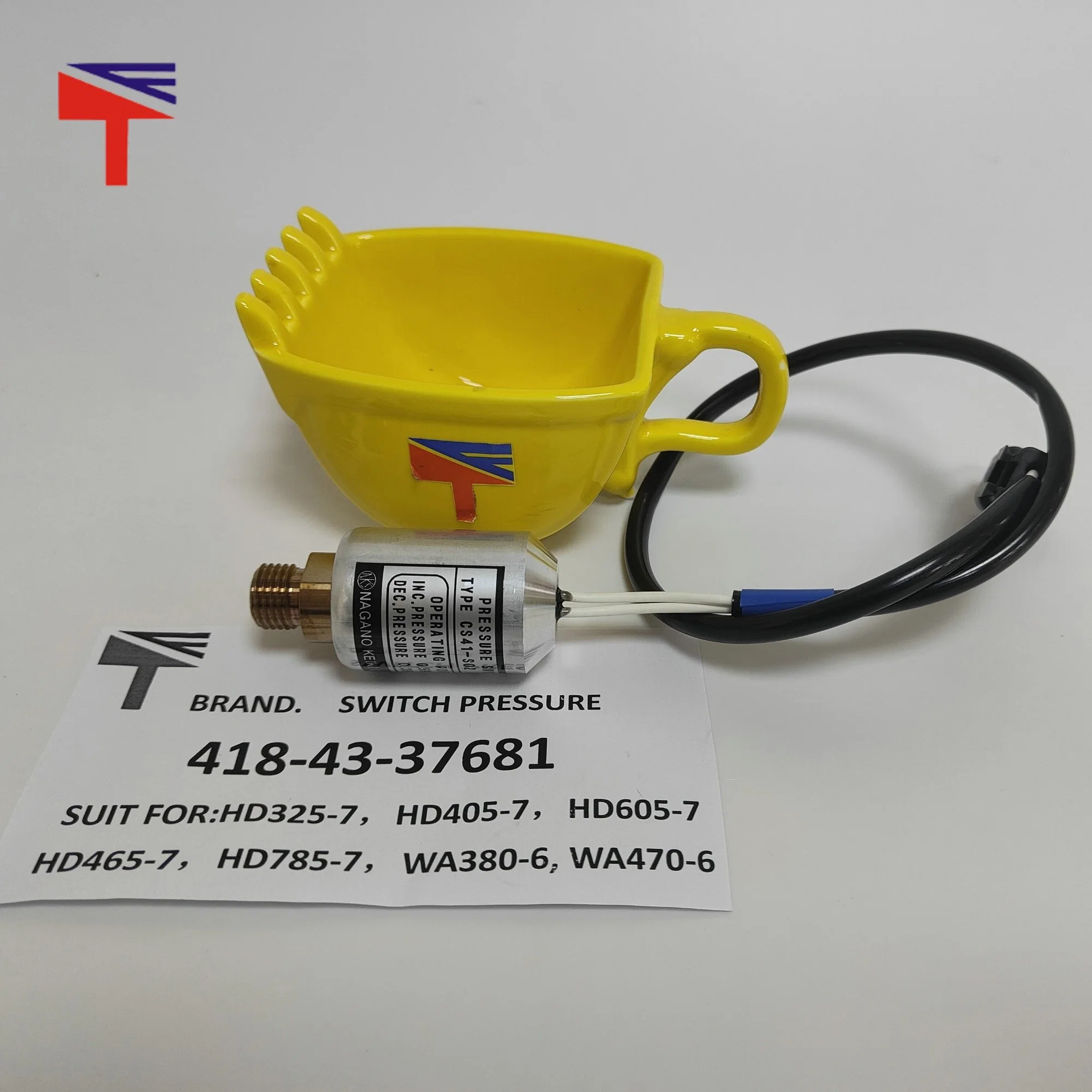 Machinery Parts 418-43-37681 Switch Pressure for HD325-7 HD405-7 HD605-7 HD465-7 HD785-7 Wa380-6 Wa470-6