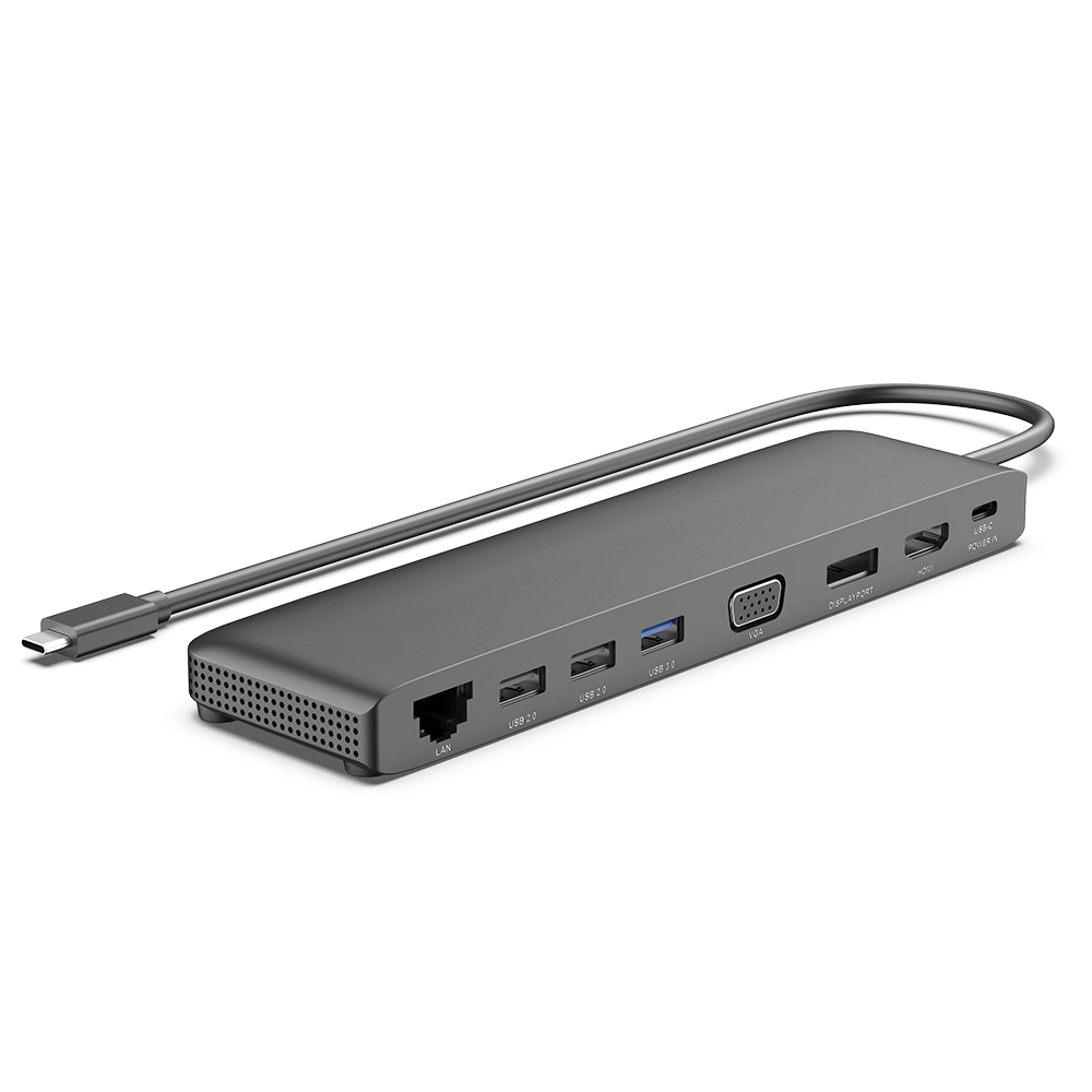 El UMD04 USB-C 4K de triple pantalla Mst Estación de acoplamiento con la entrega de alimentación USB