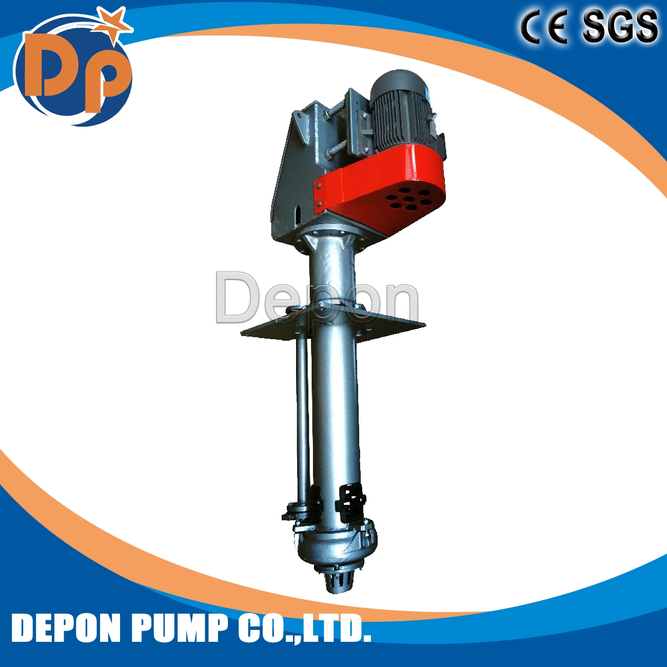 Vertical Dredging Slurry Sump Pump Long Shaft and Air Cooled Electric Motor