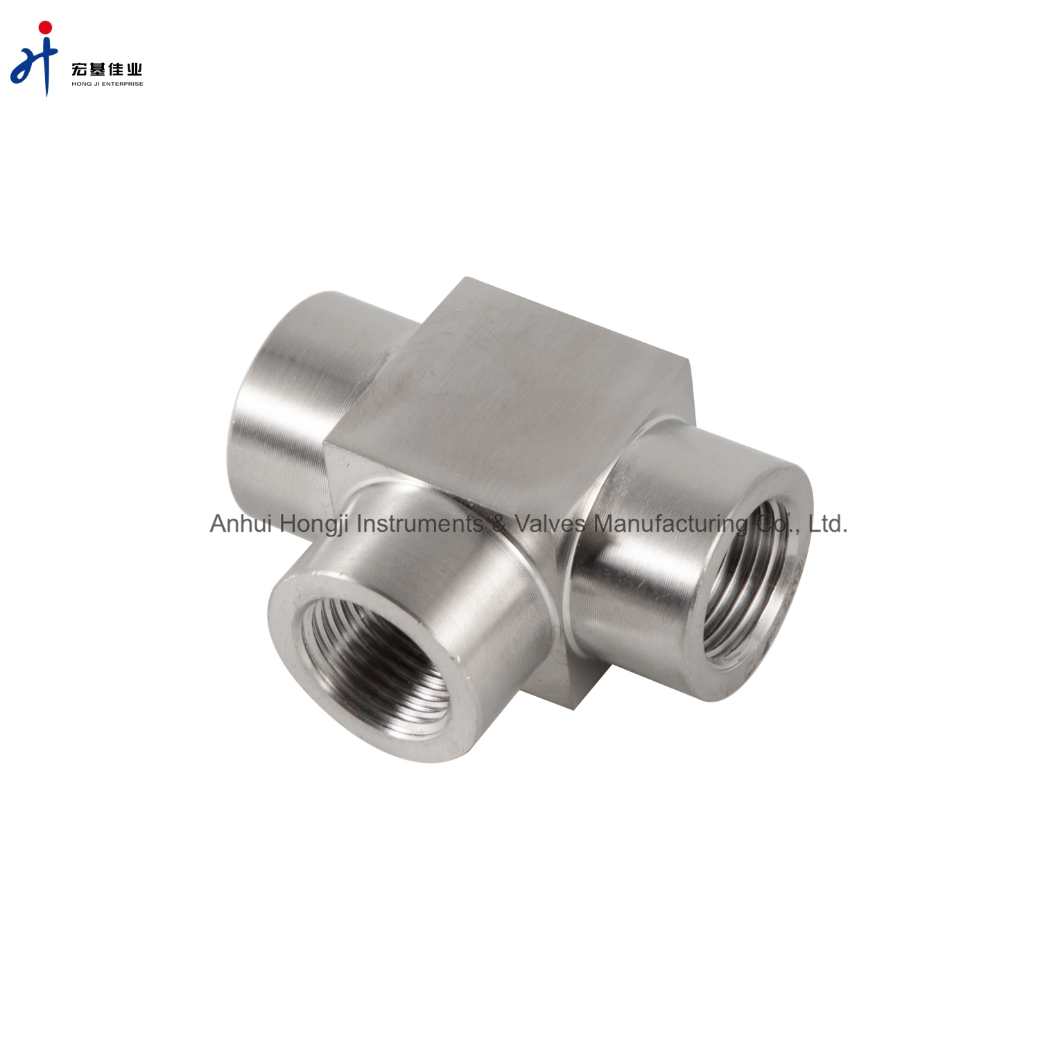 SS304 Tee-Thread Type Tube Union 1/2inch NPT Stainless Steel Pipe Fitting