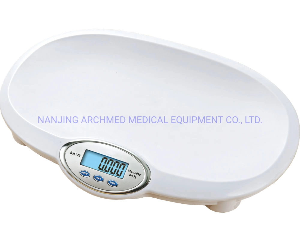 Large LCD with Backlight Electronic Baby Scale with Height Measuring Ruler 20kg