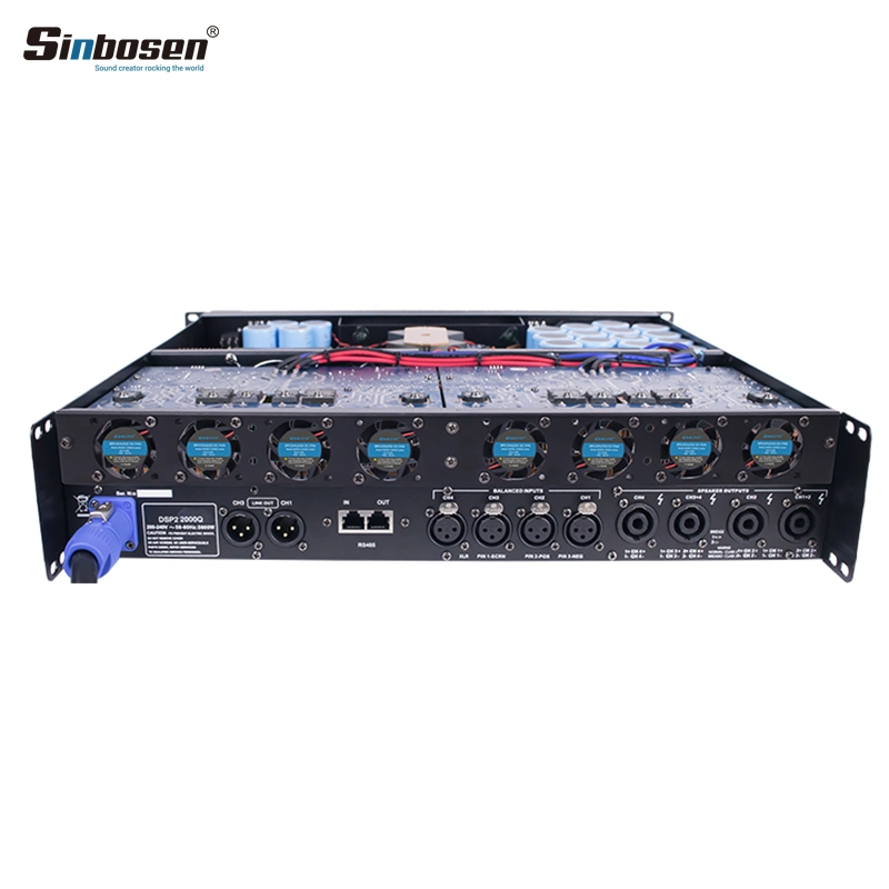 Sound Professional Power Mixer Amplifier DSP22000q 4 Channel 5000 Watt DSP Amplifier