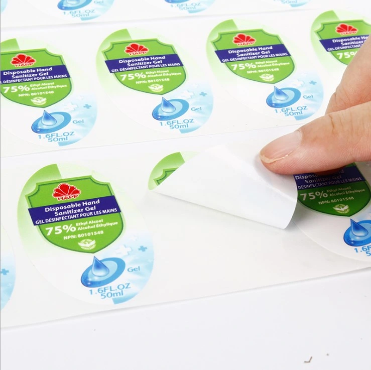 Custom Waterproof Synthetic Paper Self Adhesive Oval Bottle Label Sticker Printing