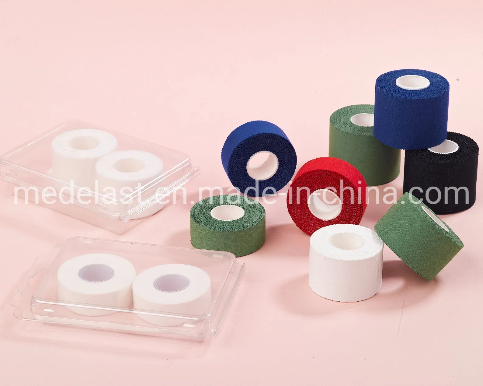 Colored Cotton Sport Tape with Saw Edges Elatic Sports Tape