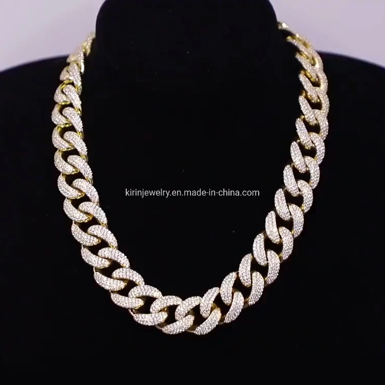 Hot Sale 18K Gold Jewelry Dubai Pure Silver Jewelry CZ Gold Chains for Men 925 Sterling Silver Necklace Men's Plated Gold Necklace for Mens Diamond Necklace