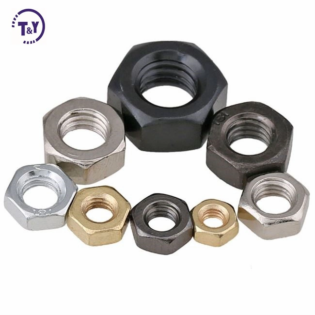 DIN 934 Titanium Aluminum Stainless Steel Zinc Plated Finished Hex Nuts Hexagon Nuts