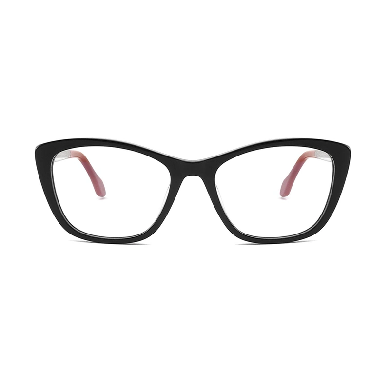 Nueva llegada de las mujeres al por mayor gafas de acetato de pedido pequeño marco de óptica