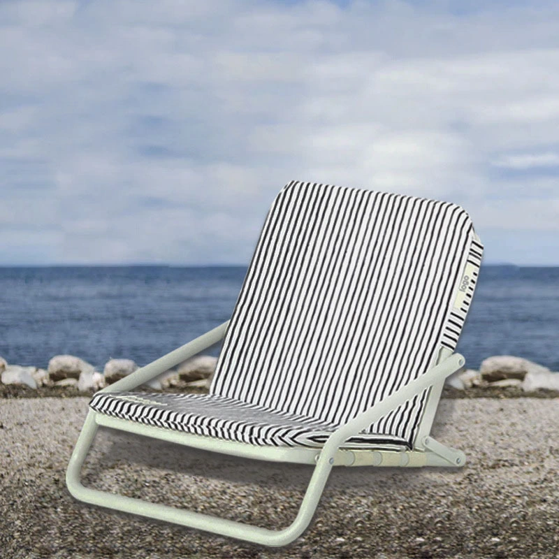 Customized Logo Canvas Easy Portable Lightweight Outdoor Metal Folding Aluminium Beach Chair