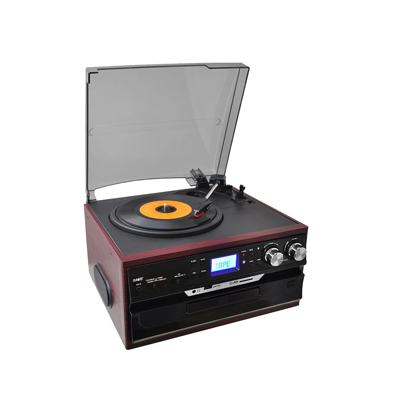 Multiple Record Player Vintage Turntable CD Record Cassette Radio Player