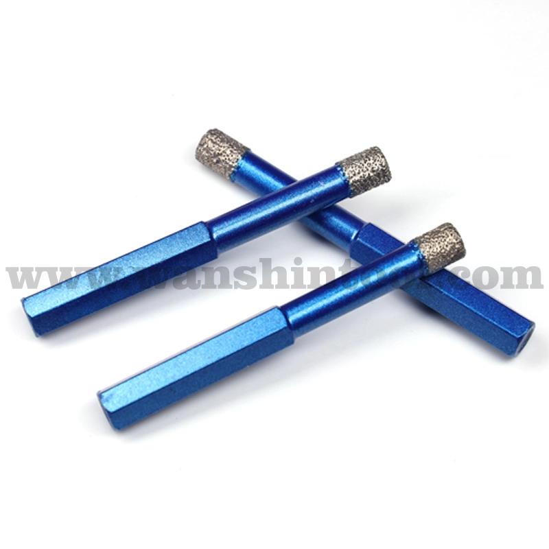 Diamond Tool Cutter Hex Shank Cutting Hand Tool Vacuum Brazed Dry Tile Core Drill Bit for Ceramic Porcelain Marble