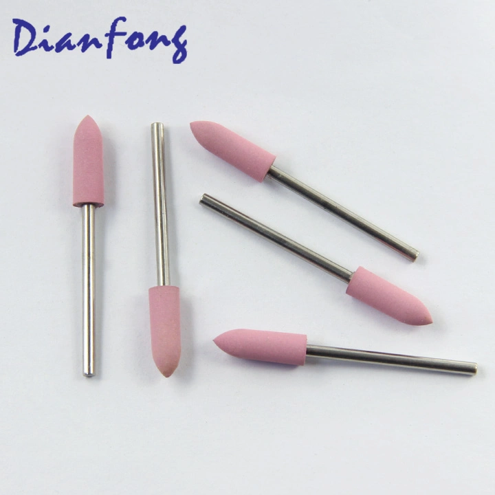 C201m ISO 658.104.243.534.040 Bullet Shaped Pink Silicone Rubber Polishers Dental Tool