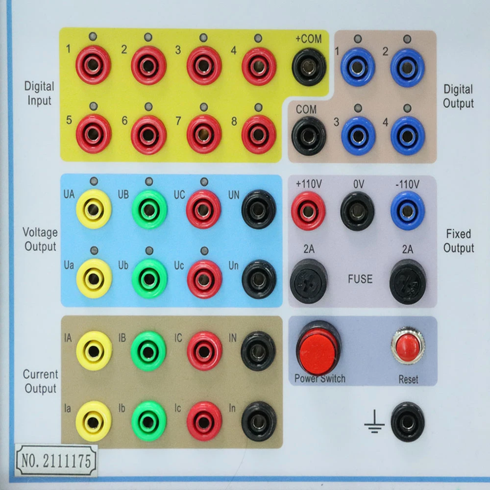 Conjunto de teste do relé do microcomputador de seis fases