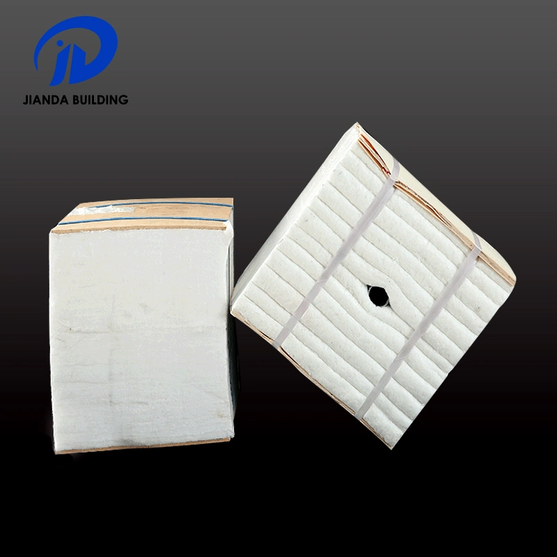 Jianda Thermal Insulation 1430 Ceramic Fiber Module Refractory Material for Industrial Kiln Wall Lining Backing (JDTX-HG-04)