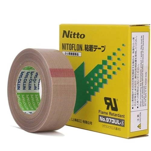 Nitto-973 PTFE Coated Glass Fiber Cloth Tape, Brown Industrial Grade Wear-Resistant Silicone Tape