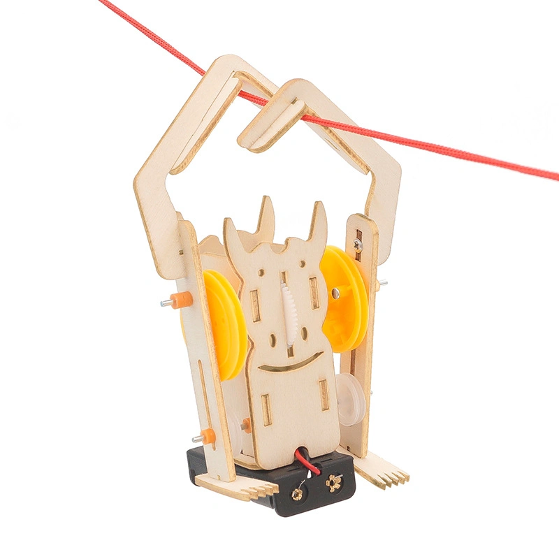 Custom 3D Assemble Rope Climbing Robot Wooden Educational Toys for Birthday Gift