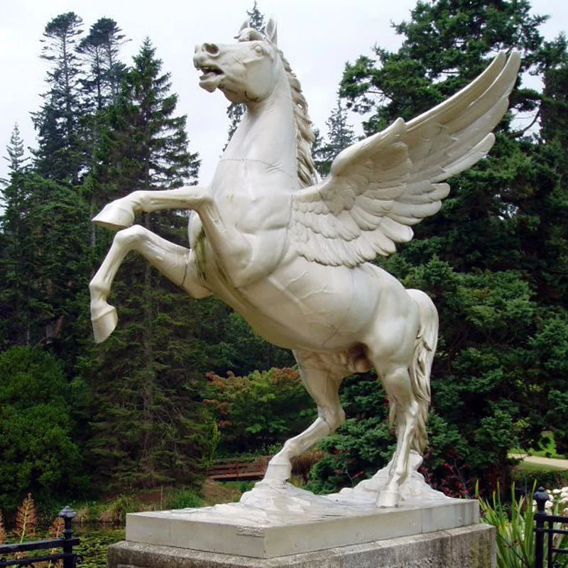 Personalizar famoso caballo alado Pegaso estatua de bronce para la decoración exterior