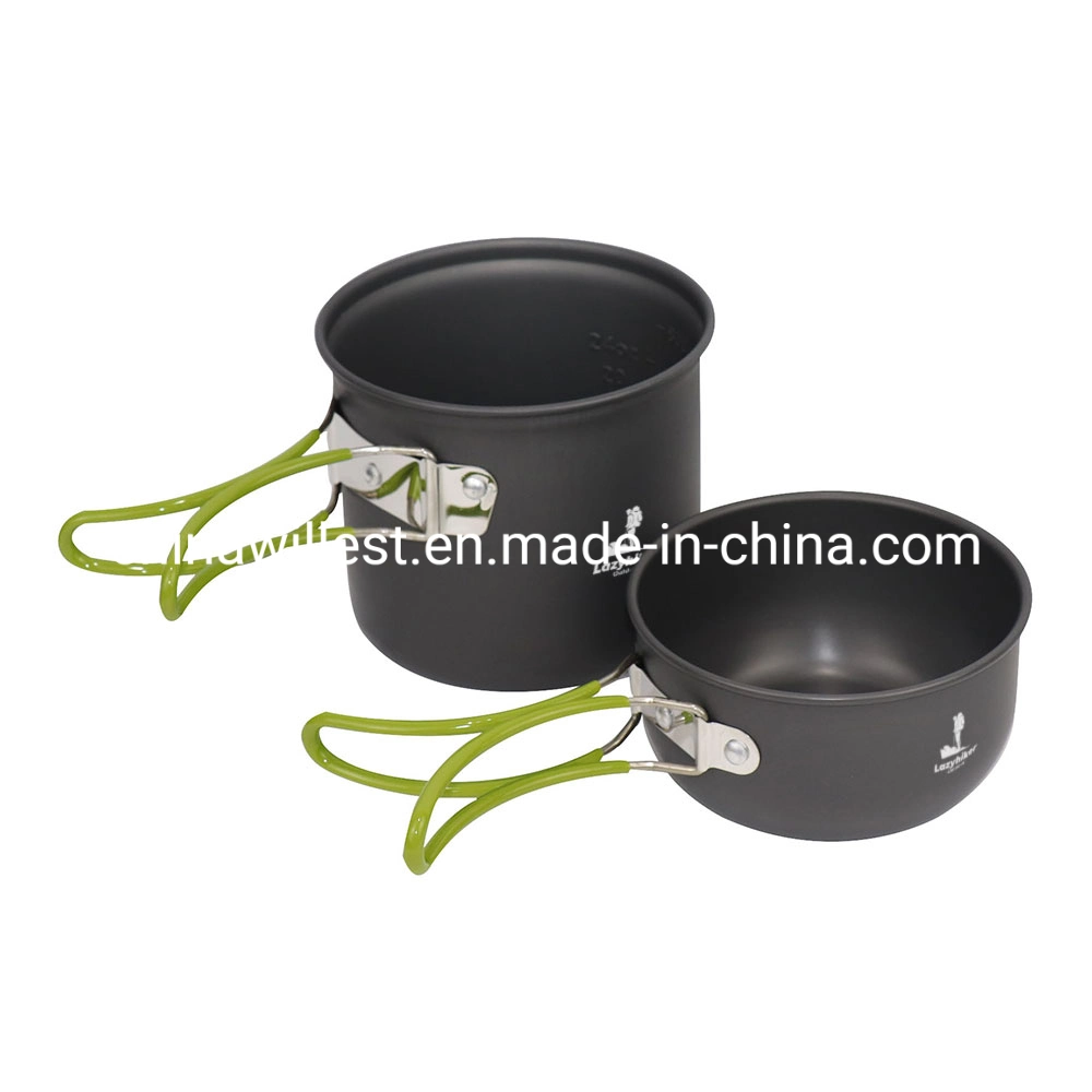 Person Outdoor Cookware Set Aluminium Alloy Cooking Pot Utensils for Camping Picnic Pot