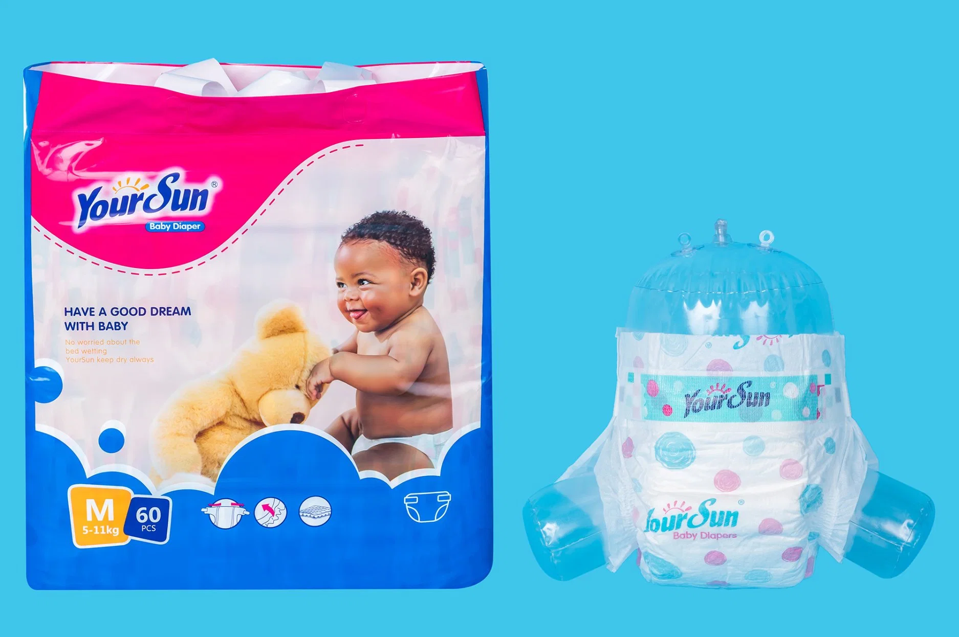 Yoursun Baby Diapers Soft Care Quality Super Dry Cotton Touch