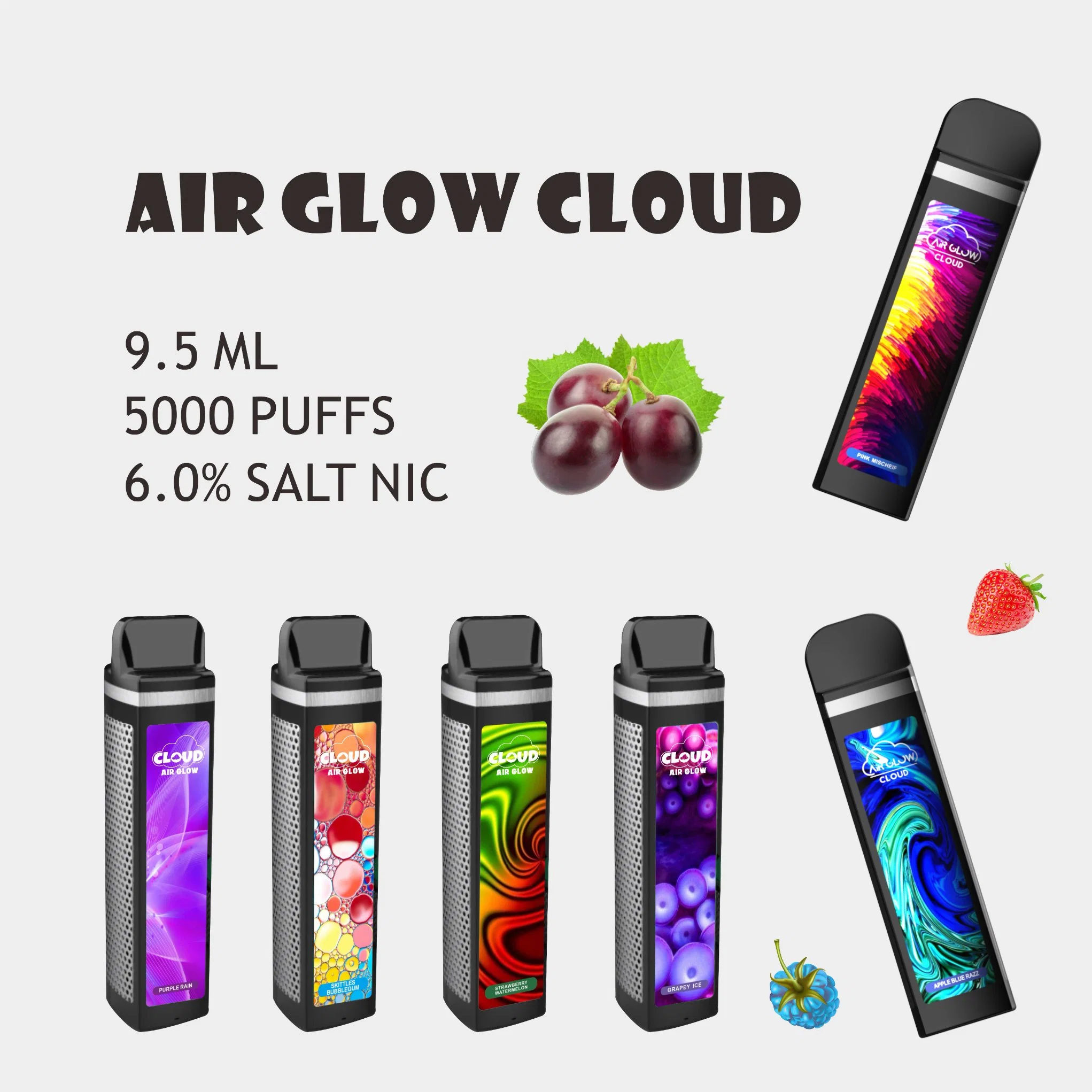 Vapor Einweg Mund 6 Ml 5000 Puffs Nachfüllbare Wiederaufladbare Vape Stiftset 6% Nikotin Single