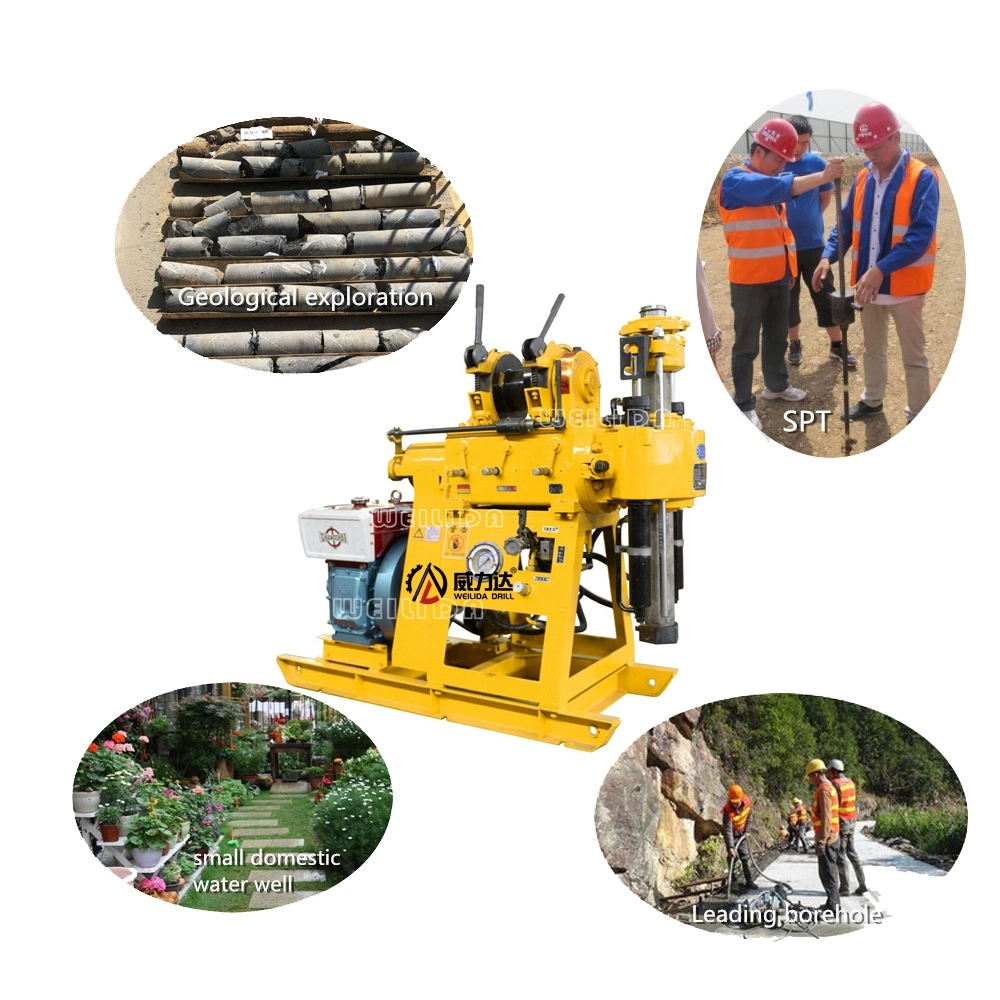 Machine appareil de forage rotative hydraulique de 100 m pour applications minières SPT Carottage au diamant