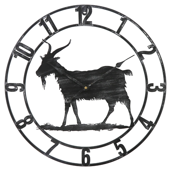 Reloj de pared de diseño de granja de tamaño pequeño de hierro