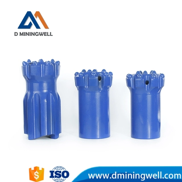 D Miningwell Broca de carburo de tungsteno Normal Martillo Broca de carburo de tungsteno para la perforación de 45 mm R32 Botón Broca de taladro roscado