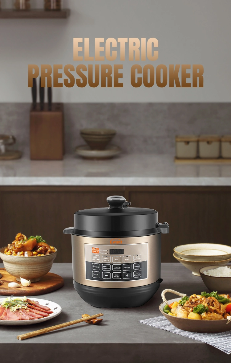 6L acier inoxydable Multipurpose ménage cuisinière électrique de pression automatique programmable