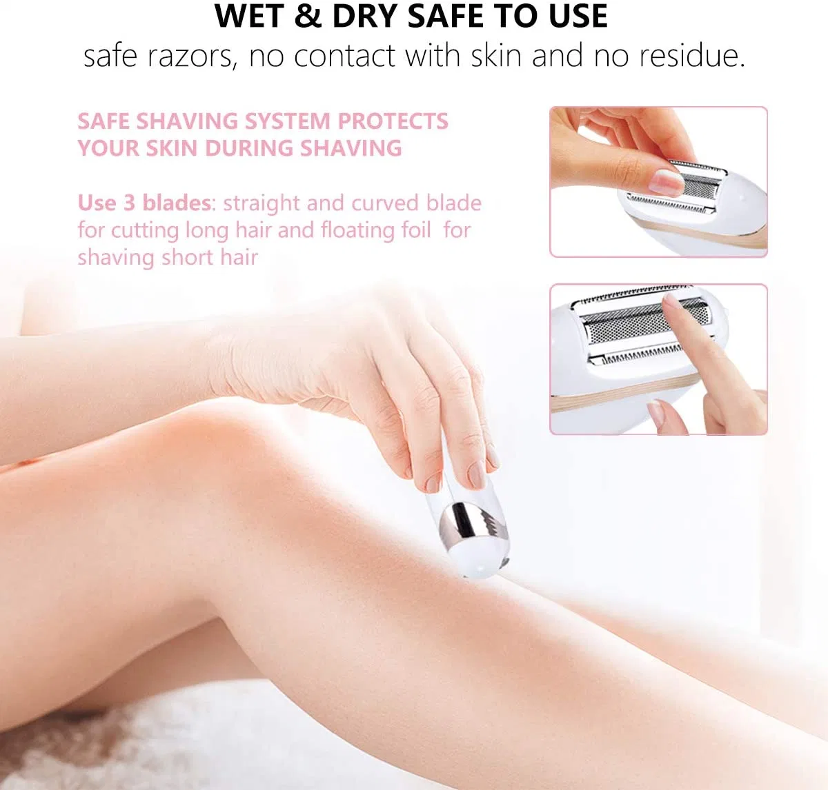 Rechargeable Lady Hair Removal Shaver for Women Electric Bikini Trimmer L Shaving Machine