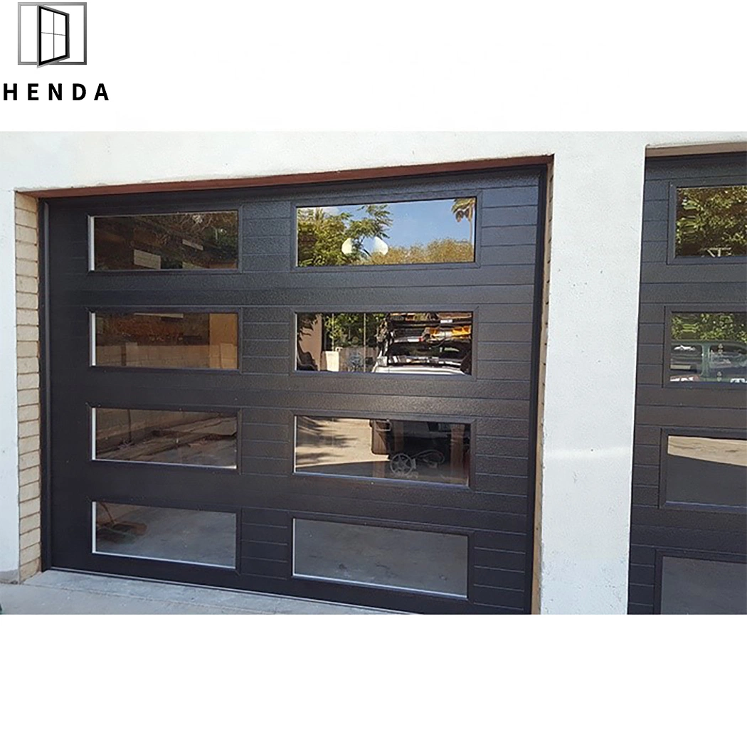 Modern Disign Automatic Metal Sectional Aluminum Glass Overhead Roller Shutter Steel Garage Door