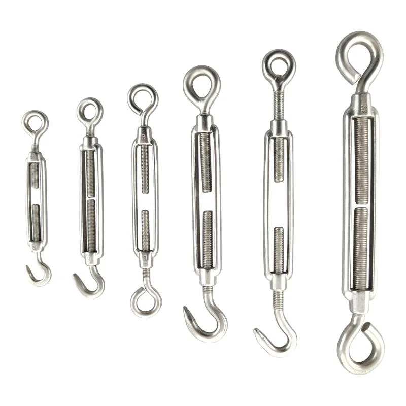 Heavy Duty Stainless Steel Open Body Forged Eye-Hook Turnbuckle for Wire Rope