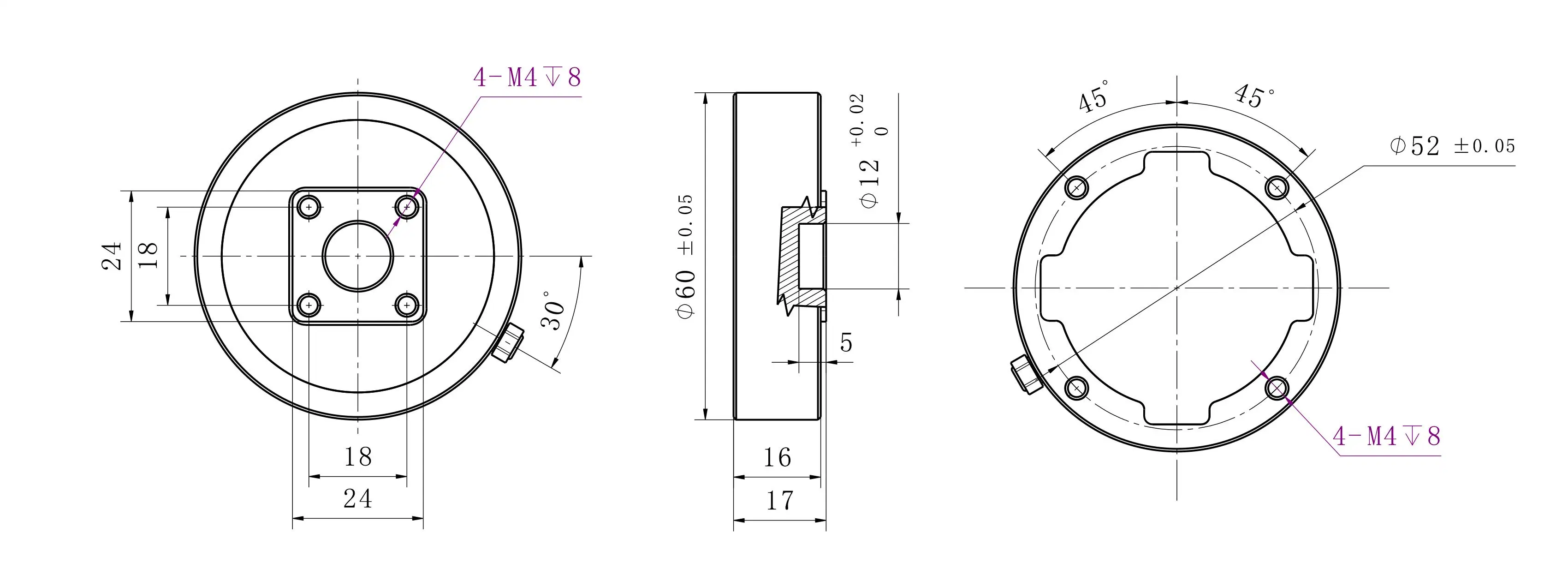 Kunwei 10kg 30kg 40kg Alta precisión de aleación de aluminio negro carga Célula