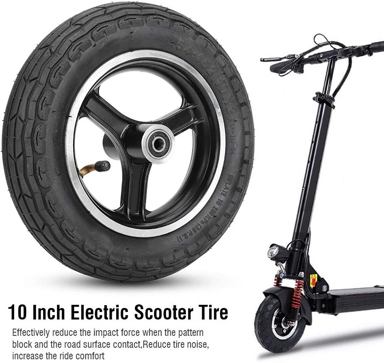 8inch Scooter Wheel with 6 Holes Disc Mount Compatible with Bicycle Disc Brake "200X50" Wheel for Disc Brake Scooter