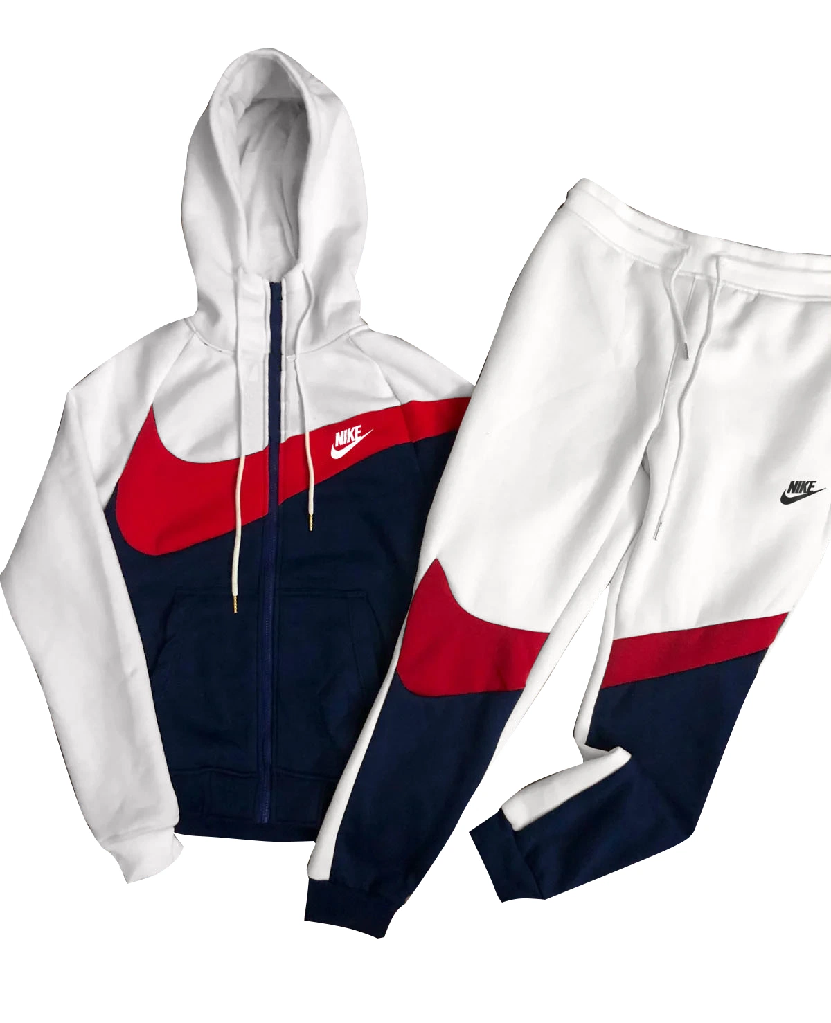 Sporty Hooded Sweatshirt Fashion Splicing Hook Multi Colors Logo Print Casual Street Leisure Zipper Coat and Pants Sets Long Sleeve Hoodie Tracksuits