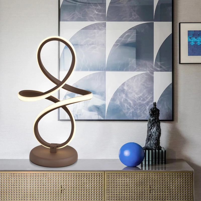 Moderne Nordic Mini décoration de maison Chambre lecture Bureau nuit aluminium Lampe de table à LED de réveil en PVC