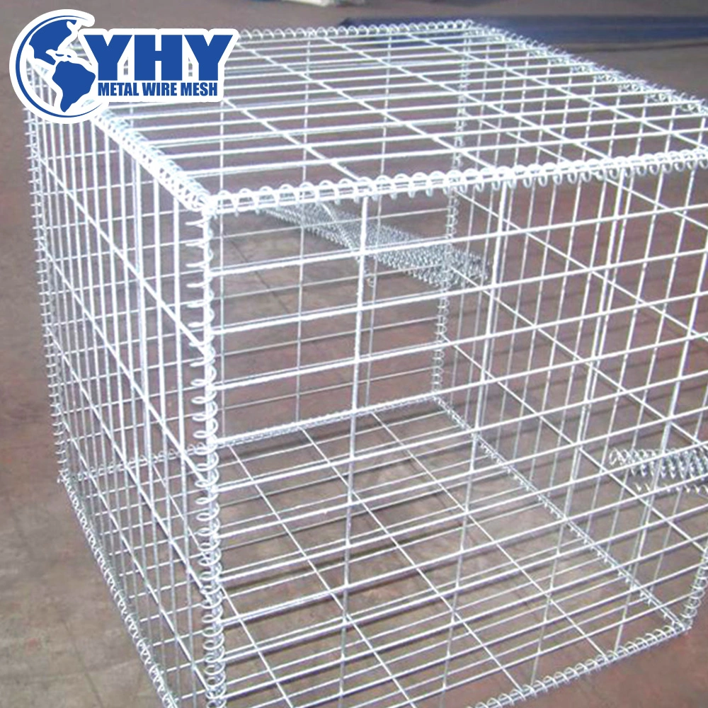 2X2 de hierro galvanizado Lowes soldar la malla de alambre Cesta Gabion de piedra en venta