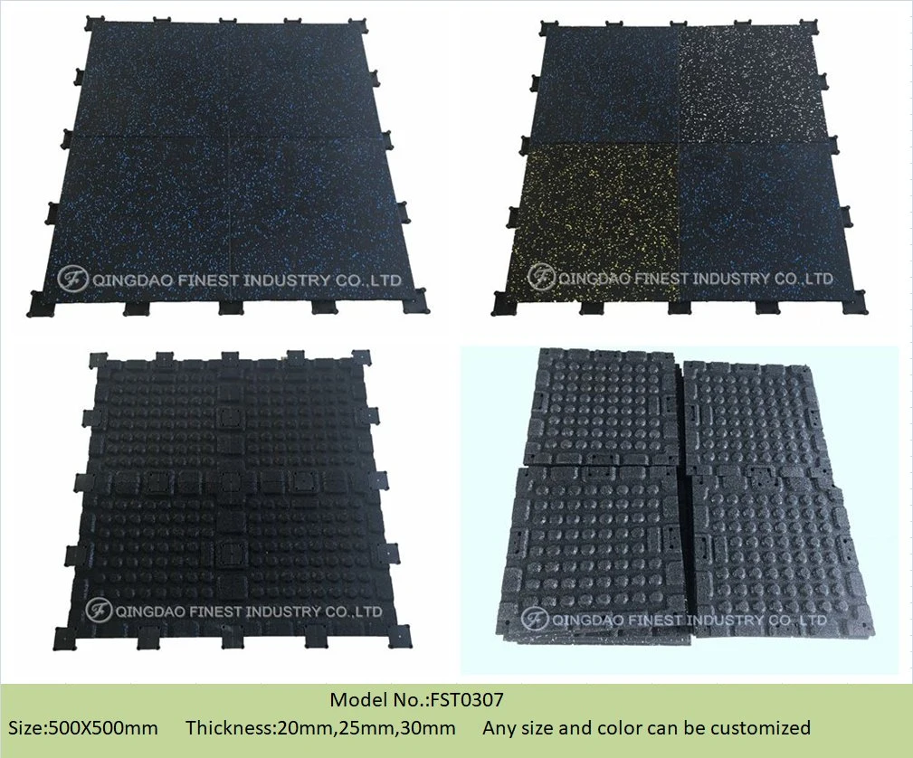 Factory Customized High Density Gym Rubber Flooring /Fitness Protective Flooring Recycle Rubber Floor Mats for Gyms Fitness Center Gym Equipment