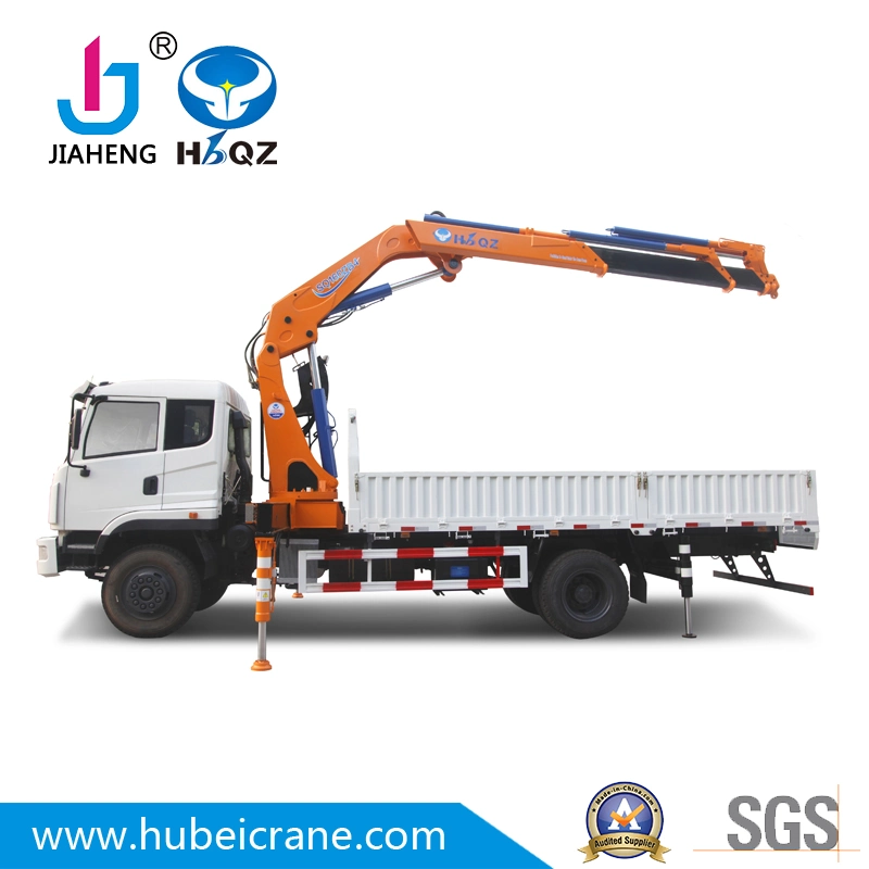 HBQZ  8ton Knuckle Boom Lift Load Mobile Truck Mounted Crane