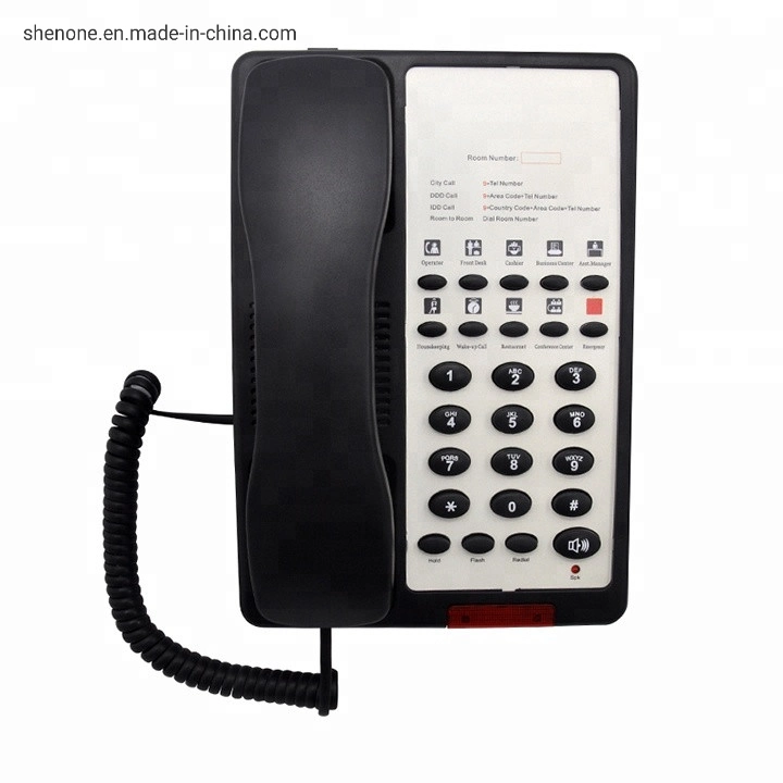 Shenone Telefon Desktop schnurgebundenes Festnetztelefon für Hotel013