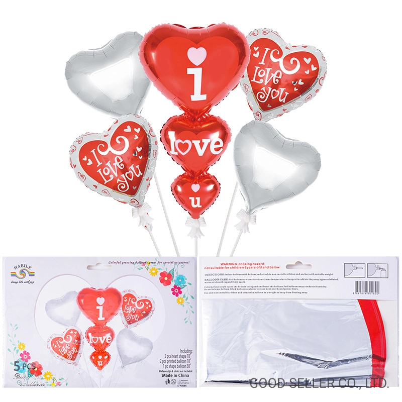 Venta caliente el corazón de amor Cumpleaños San Valentín decoración del Festival para la boda de globo