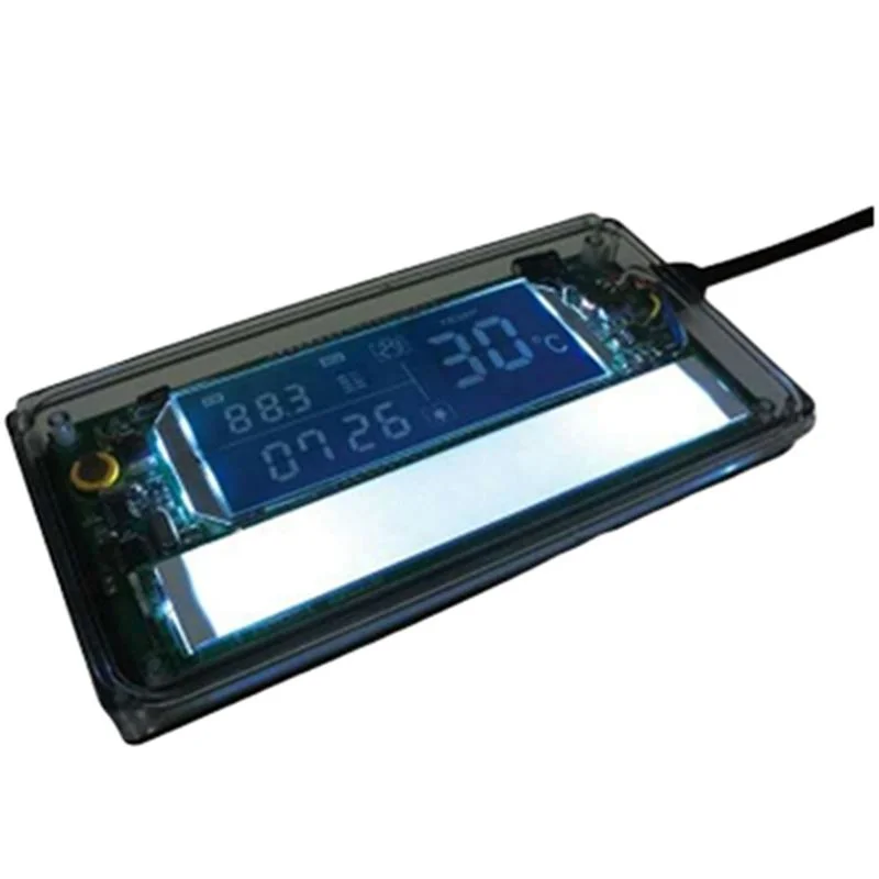 12V Time Temperature Display LED Light Wall Mirror Touch Switch