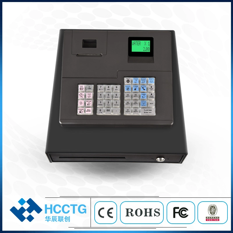 PC Software MCU 51 38 Keys USB/RS232 Electronic Cash Register with 58MM Thermal Printer ECR600