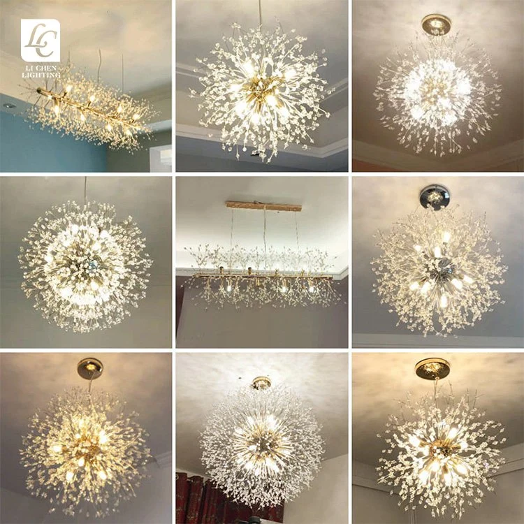 Modern Design Indoor Decoration Pendant Light Living Room Bedroom Luxury LED Crystal Chnandelier