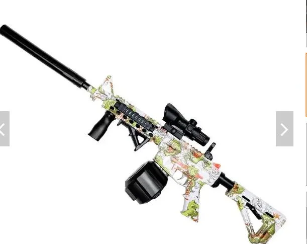 2023 مدفع مكبر M4a1 M416 مدفع بلكرة جل AK47 Vector V2 HK416 Automatic ABS Blaster Metal Toy Water مسدس