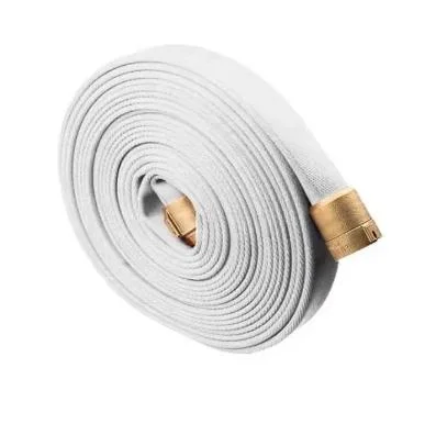 1'x25m or 30m White Rubber Fire Hose with Customized Logo