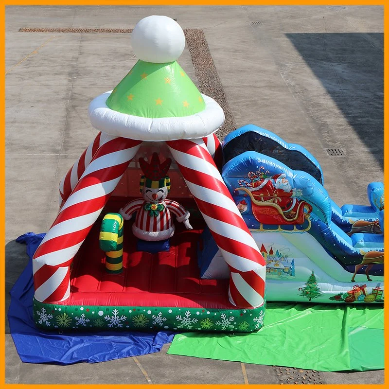 Aoqi Customized Inflatable Christmas House with Slide