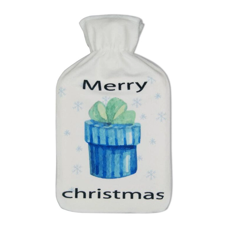 Super Warm Cute Christmas Fleece Covers with Hot Water Rubber Bottle