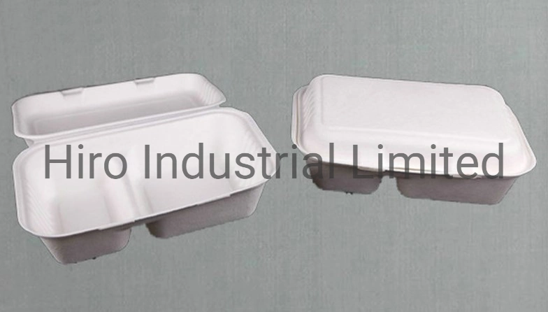 3-Compartment Tray Disposable Bagasse Tableware Eco-Friendly