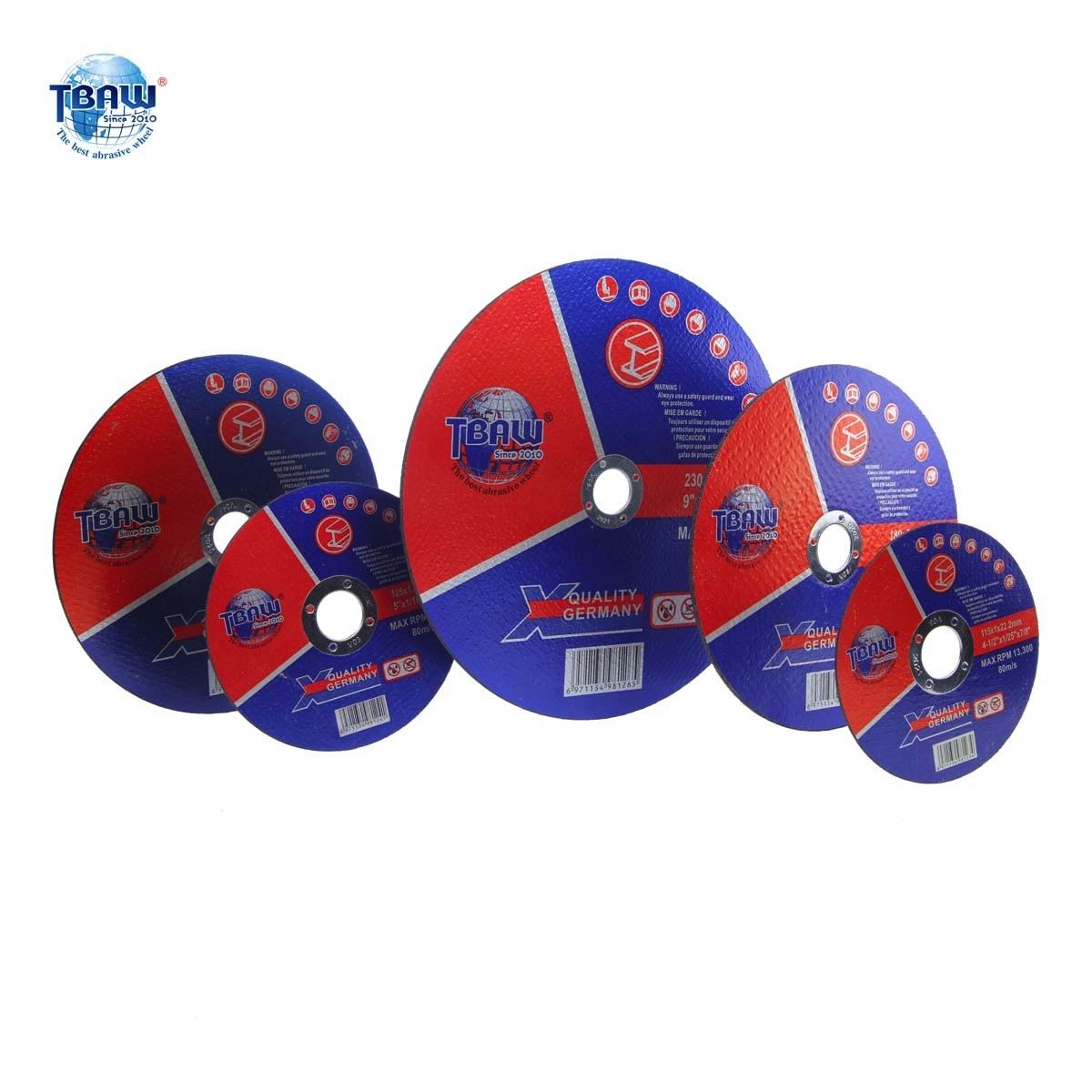 230X1.9X22.2mm Abrasive Metal Cut off Cutting Wheel with Non Woven Wheel