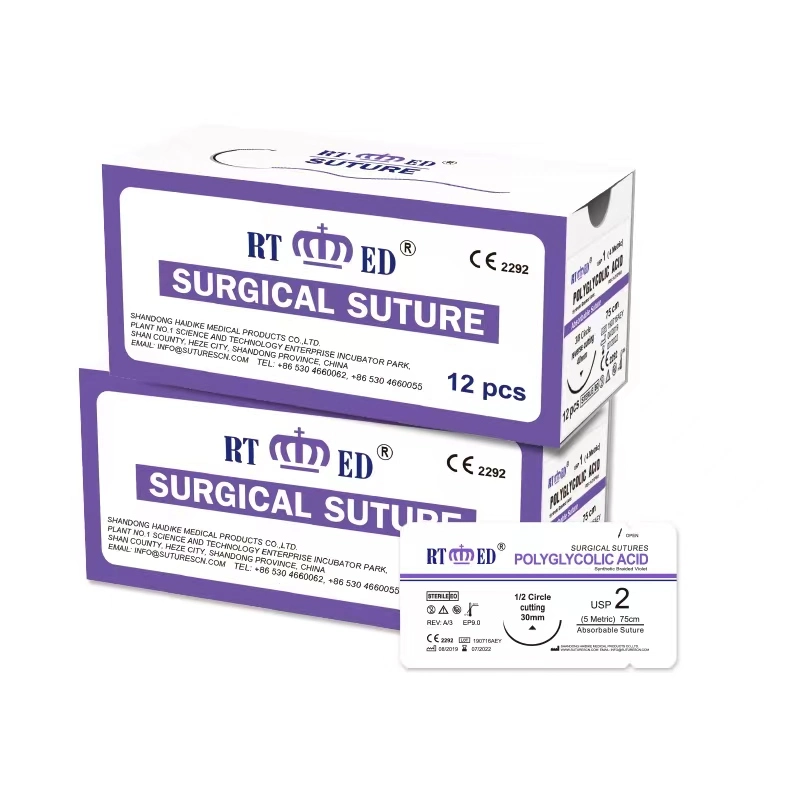 Sterile Medical Disposables Polyglycolic Acid (PGA) Surgical Suture